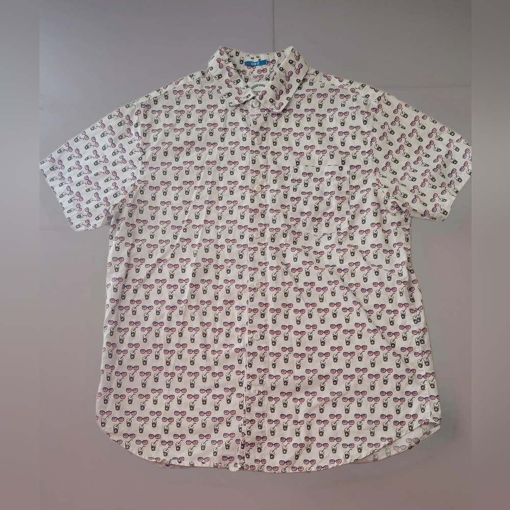 DIKOTOMY Patriotic,Summer USA Beach Printed Slim Fit Short Sleeve Shirt …